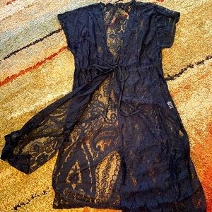 Lace swim suit coverup